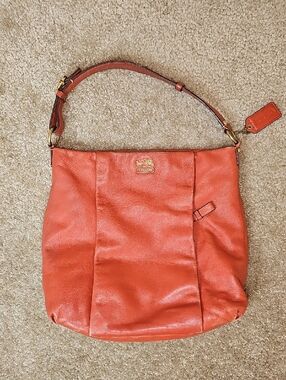 Coach Madison Isabelle Red Leather Shoulder Bag (see description)